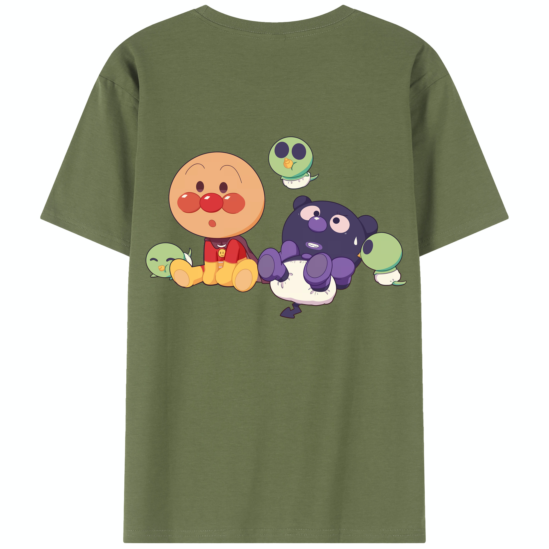 （画像用） アンパンマン Anpanman 綿100％半袖Tシャツ（背面プリント）